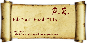 Pócsi Rozália névjegykártya