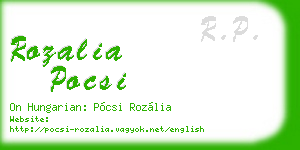 rozalia pocsi business card